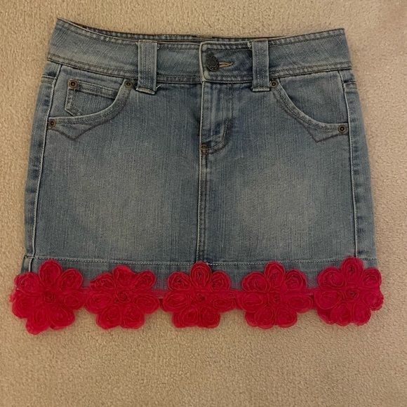 SO Dresses & Skirts - SO embellished Jean skirt-size 0 like new